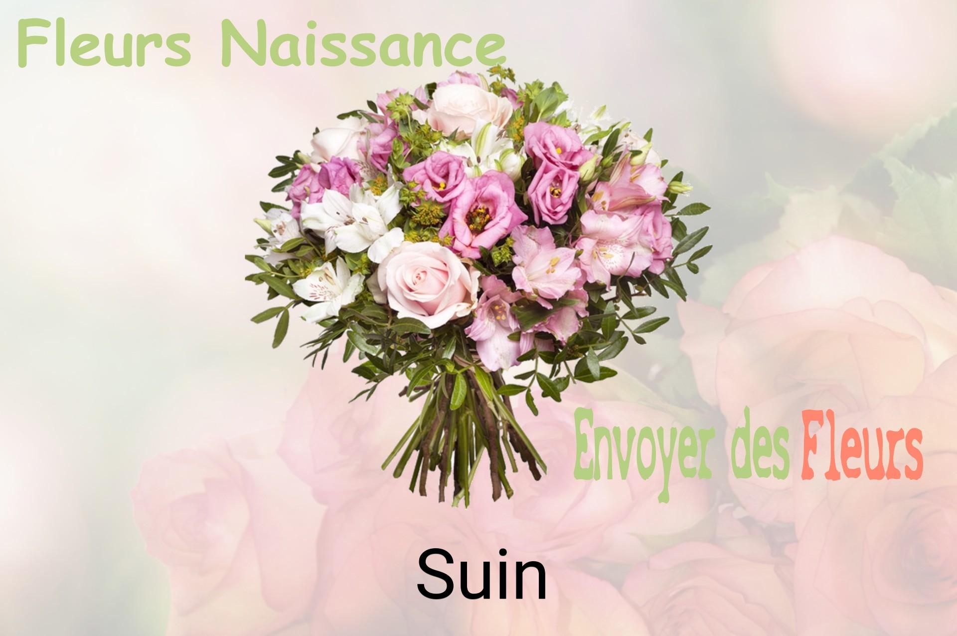 Bouquet de fleurs de naissance livré à Suin